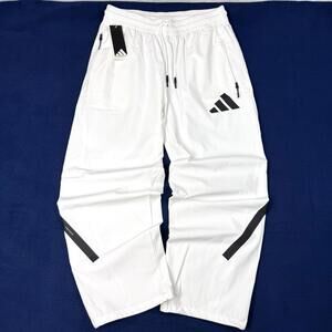 Adidas Z.N.E Woven Barrel Pants Size Large White Baggy Track Athletic NEW $90
